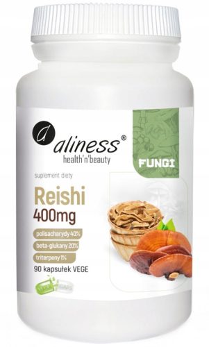Aliness Reishi 400 mg - Suplement dijeta bez glutena, laktoze i soje, 90 VEGE kapsula