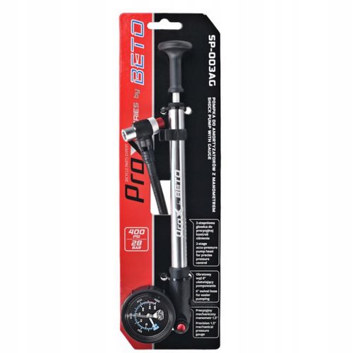 PROX BETO Pumpanje amortizera SP-003AG 400 PSI / 28 bara aluminijumski manometar