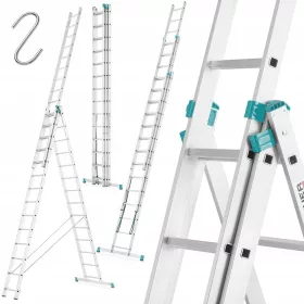 Više ljestve 10,69 m aluminijske 3 x 14 do 120 kg