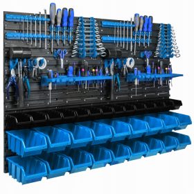   Tablica za alat za garažu BOTLE ® 32 Kuweta 115 x 78 cm Crno-Plava
