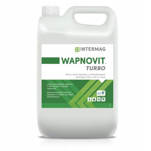 Wapnovit Turbo 20L Intermag Tekuće Vapneno Gnojivo za Uprave i Voćnjake  Wapnovit Turbo 20L Intermag tekuće vapneno gnojivo je moderni tekući gnojivo s 260 g Ca
