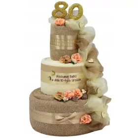 Torta Ručnici Poklon za Bakin Rođendan 60 70 80