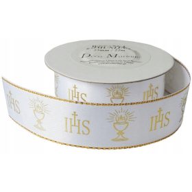 Traka za prvu pričest od satena s ukrasom, dužine 22 metra