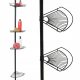 Yoka Home teleskopska kutna polica 276 x 28,8 x 21,5 cm metalna crna