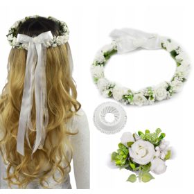 Vijenac za Prvu Pričest s Ružom