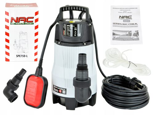 Potopna pumpa NAC SPE 75D-L 750 W za čistu i prljavu vodu s plovkom