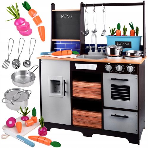 Dječja Drvena Kuhinja Loft s Hladnjakom ZA4129