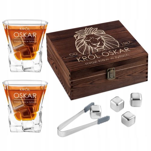 KAMENI SET ZA WHISKY S UKRAŠENIM GRAVIRANJEM