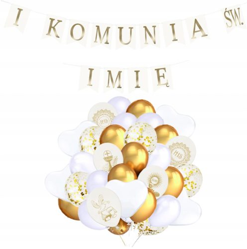 Komunijalni Set Balona s Personaliziranim Natpisom za Prvu Pričest