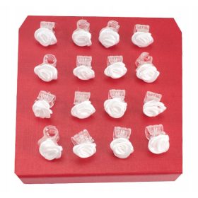 KRABIKI ZA KOSU BIJELE RUŽE 16 KOM 1 cm KOMUNIJ