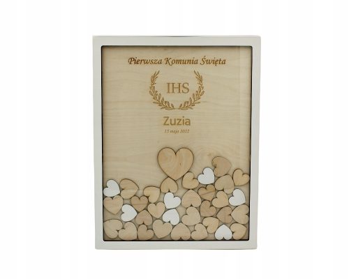 Knjiga utisaka za Prvu Pričest FRAME Bijela IHS šperploča