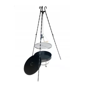  VRTNI ROŠTILJ TRONOŽAC KROM REŠETKA + LOŽIŠTE 60CM