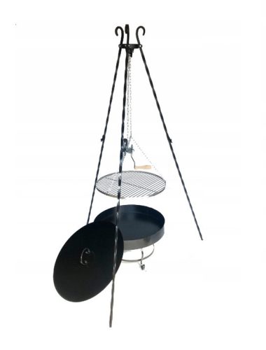  VRTNI ROŠTILJ TRONOŽAC KROM REŠETKA + LOŽIŠTE 60CM