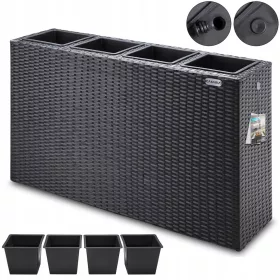    Posuda za cvijeće Casaria 95 cm x 27 x 60 cm, krem plastika