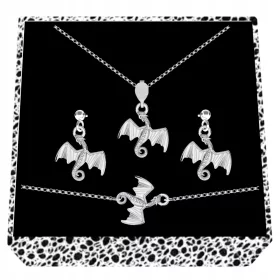 SILVER DRAGON JEWELRY SET