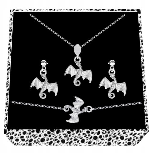 SILVER DRAGON JEWELRY SET