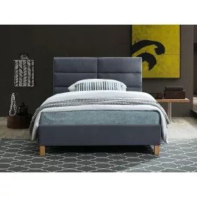 SIERRA VELVET bračni krevet 120x200 sivi baršun Signal