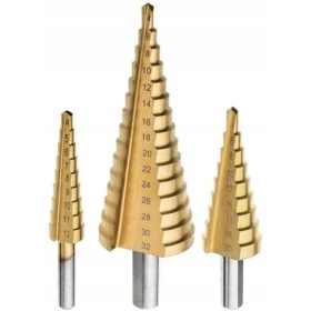 Set od 3 konusna svrdla za metal, drvo i plastiku
