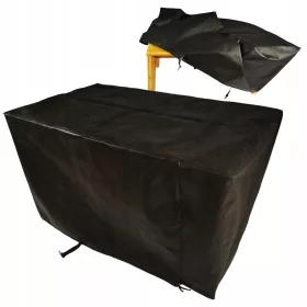 Pokrovac za Vrtni Namještaj Crni, Polupropusni 140x90x80cm