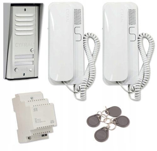 Domofon Cyfral Cosmo R2 set srebrni