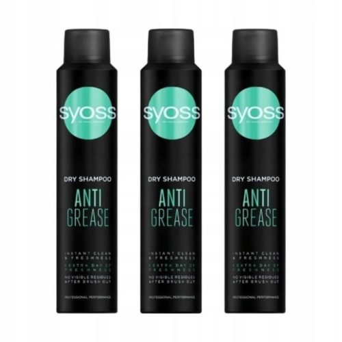 Syoss Anti Grease Suhi Šampon za Masnu Kosu 200ml x3