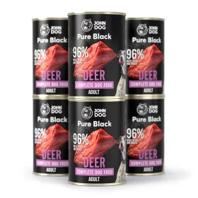  John Dog Pure Black hrana za odrasle mono jelene 6x400 g