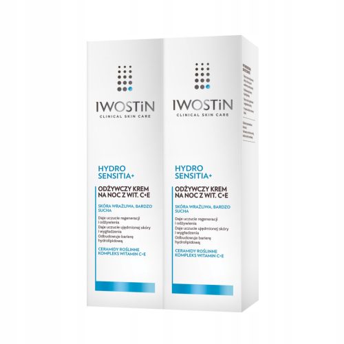 IWOSTIN HYDRO SENSITIA+ Hranjiva noćna krema s vitaminima C+E, 50 ml