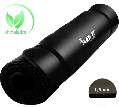 Movit prostirka za vježbanje 190 cm x 100 cm crna