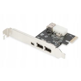    Firewire kartica/kontroler (400) PCI Ext., 2xExt. 1xExt.(Mini) IEEE1394a 6pin+Mini, niski profil, VT6308P