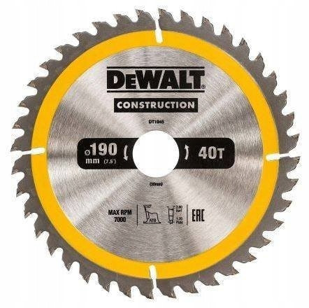 DeWALT DT1945-QZ disk za rezanje 190 x 30 mm 40 zuba