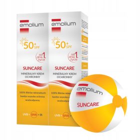   Emolium SunCare Mineralni Zaštitni Krema SPF 50+ 50ml + BESPLATNA Plažna Lopta