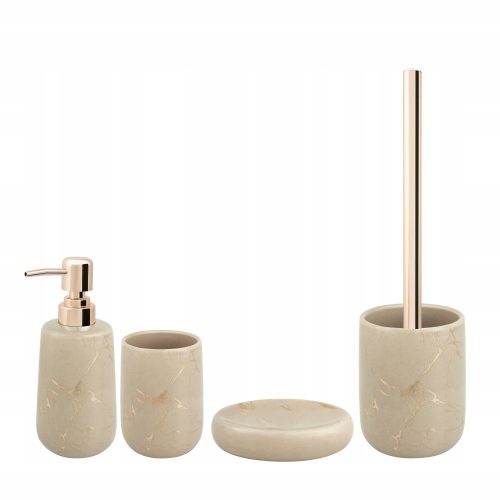 Set kupaonske galanterije Magicna-Bathroom 4 elementa, krem, nijanse žute i zlatne