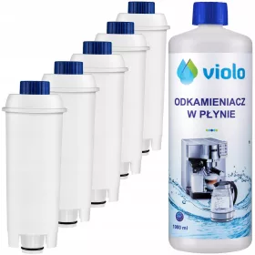   Filteri za aparat za kavu - Komplet 5 zamjenskih filtera za Delonghi aparat s odkamienjivačem 1000 ml