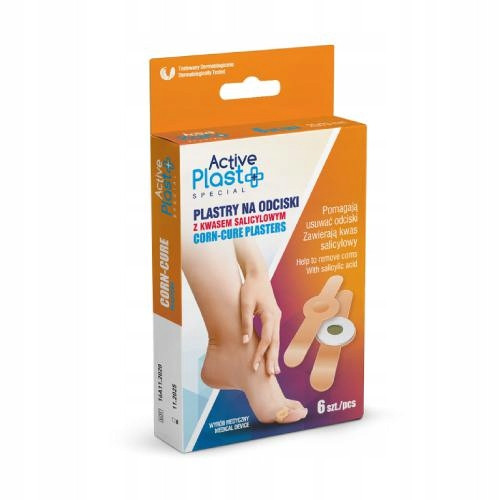 ActivePlast Kwas Salicylowy Plasturi za Kurje Oči, 6 kom.