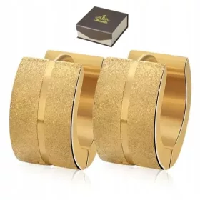   Zlatne naušnice od kirurškog čelika sa prstenastim dizajnom