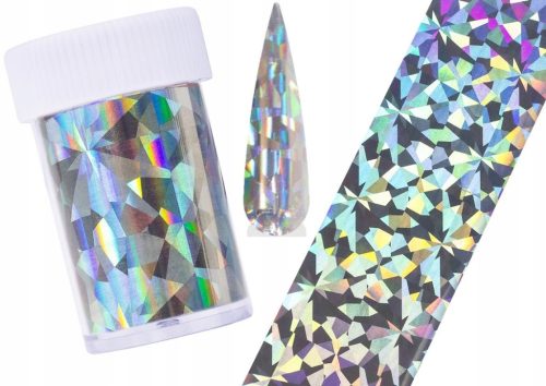 TRANSFER FOLIJA 42 SILVER HOLO HOLOGRAFSKA ZA HIBRIDNU MANIKURU