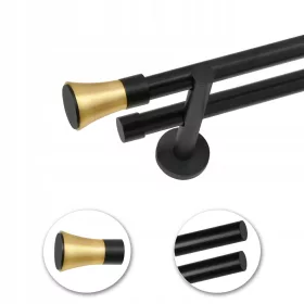   Moderni dvostruki zavjesni šipak DESIGN MID - 19+19 mm / 340 cm.