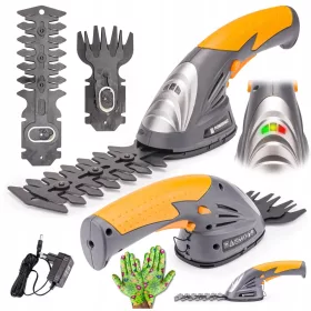    Powermat 12 cm 7,2 V akumulatorske električne škare + Procera rukavice Ženske radne rukavice X-COLOR-PU 8 veličina 8 - M 12 pari