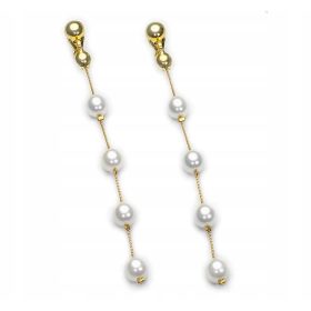  Duge Ecru biserne štipaljke Black Grey Jablonex