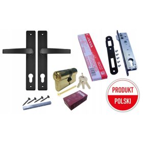 Ručka Umetak Brava za kapiju SET CRNI 90mm