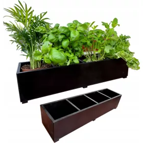    Posuda za cvijeće Kraina Skrzynek 53 cm x 14 x 12 cm crno drvo