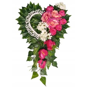 Cvjetni aranžman za groblje, nadgrobni spomenik, srce