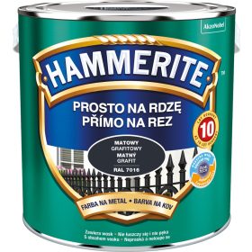 Hammerite Grafit Prosto Na Rdžu Boja Za Metal, 2,5L