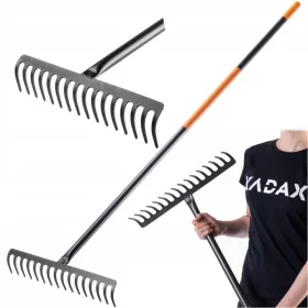    Metalne grablje za lišće 16 zubaca | teleskopska ručka 154 cm