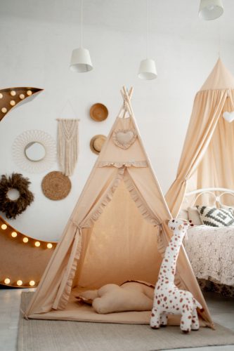 Dječji šator za igru XL TIPI, wigwam za dom i bebe 1m+