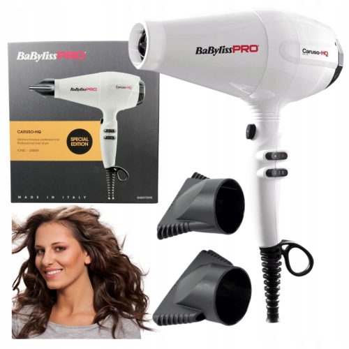 Mocna sušilica za kosu Babyliss Pro Caruso HQ 2400W BAB6970IE Bijela