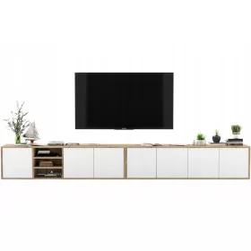Loft Industrijski TV ormarić, bijeli MAT 300