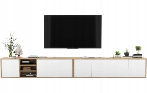 Loft Industrijski TV ormarić, bijeli MAT 300
