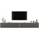 Hanging TV Stand and Loft TV Cabinet, Graphite MAT, 300 cm