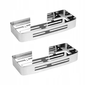 2x KUPAONSKA TUŠ POLICA SILVER LOFT čelik